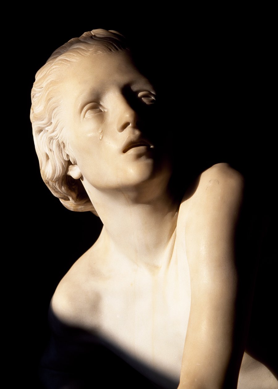 Juliet Capulet, detail from statue, tomb of Juliet, former convent of St. Francis, Corso, Verona by Artist Unknown