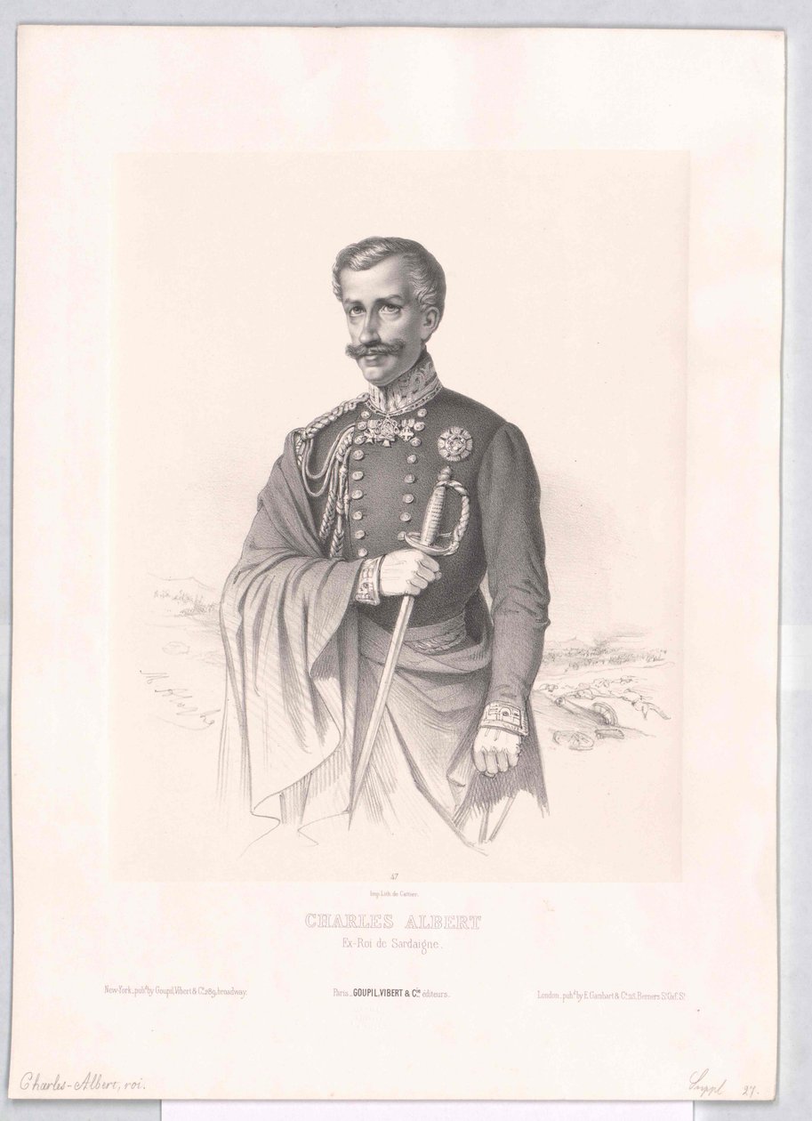 King Charles Albert of Sardinia by Artist Unknown