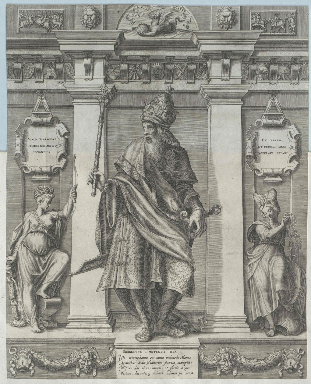 King of the Franks Sigibert I by Artist Unknown