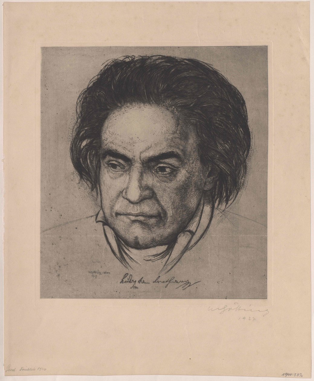 Ludwig van Beethoven by Artist Unknown