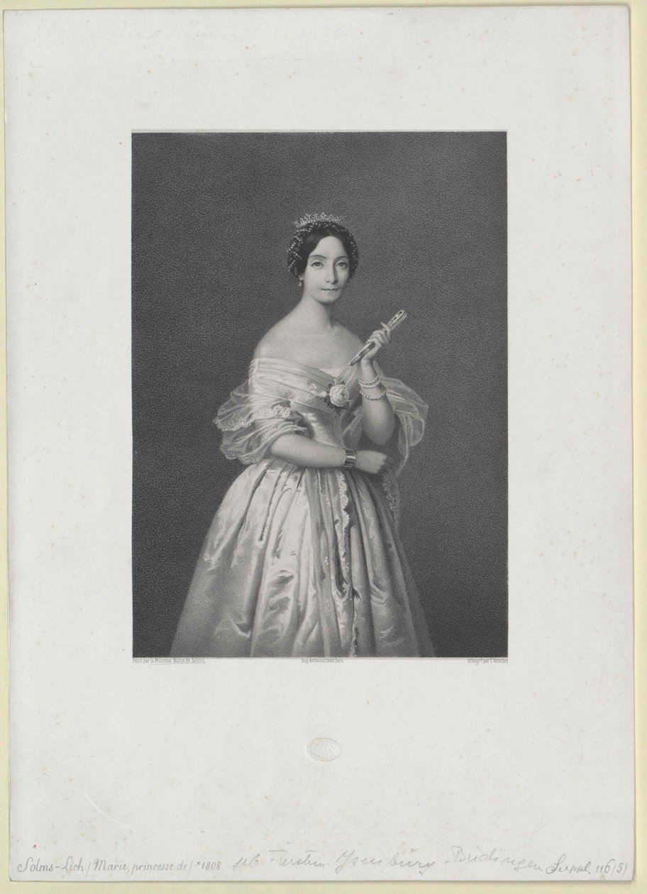 Maria Princess Ysenburg and Buedingen by Artist Unknown