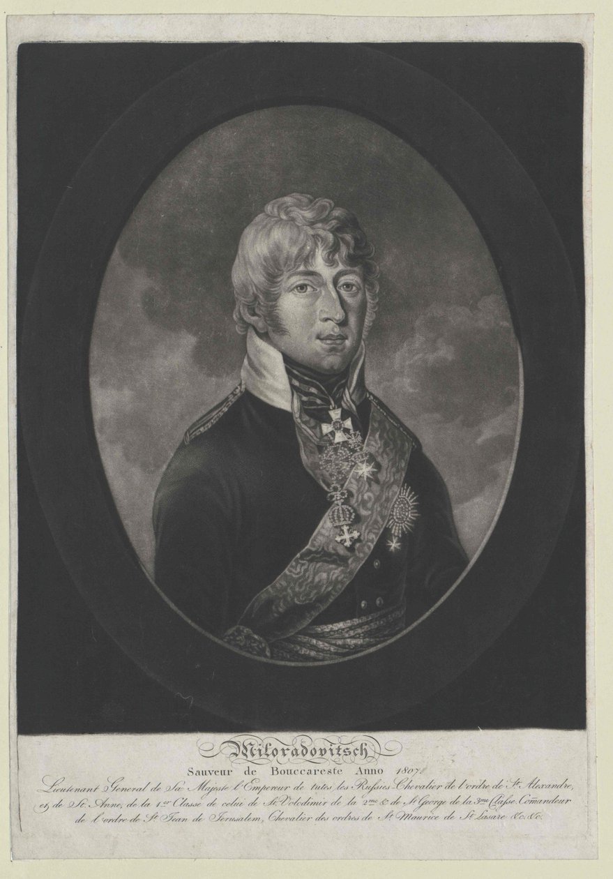 Mikhail Andreyevich Count Miloradovich by Artist Unknown