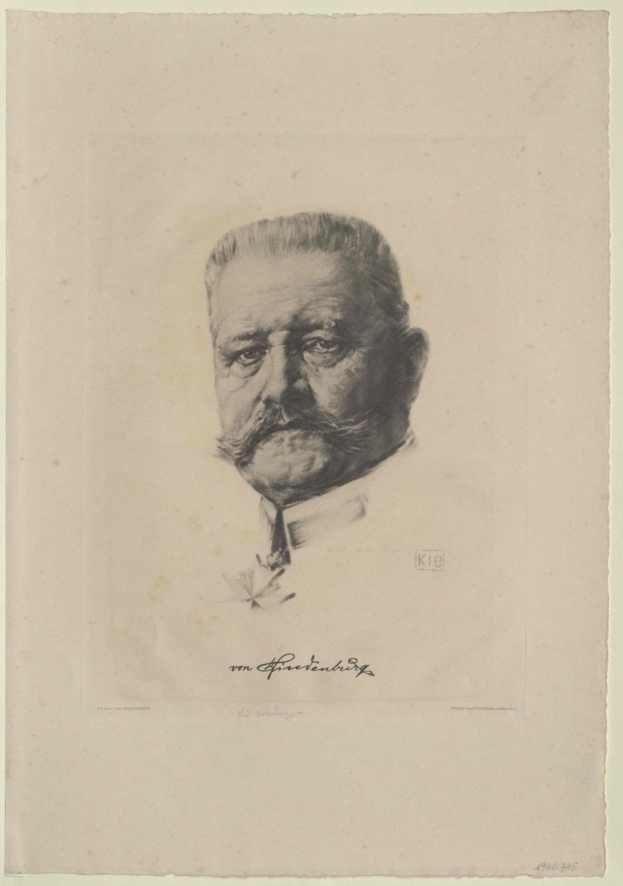 Paul von Beneckendorff und von Hindenburg by Artist Unknown