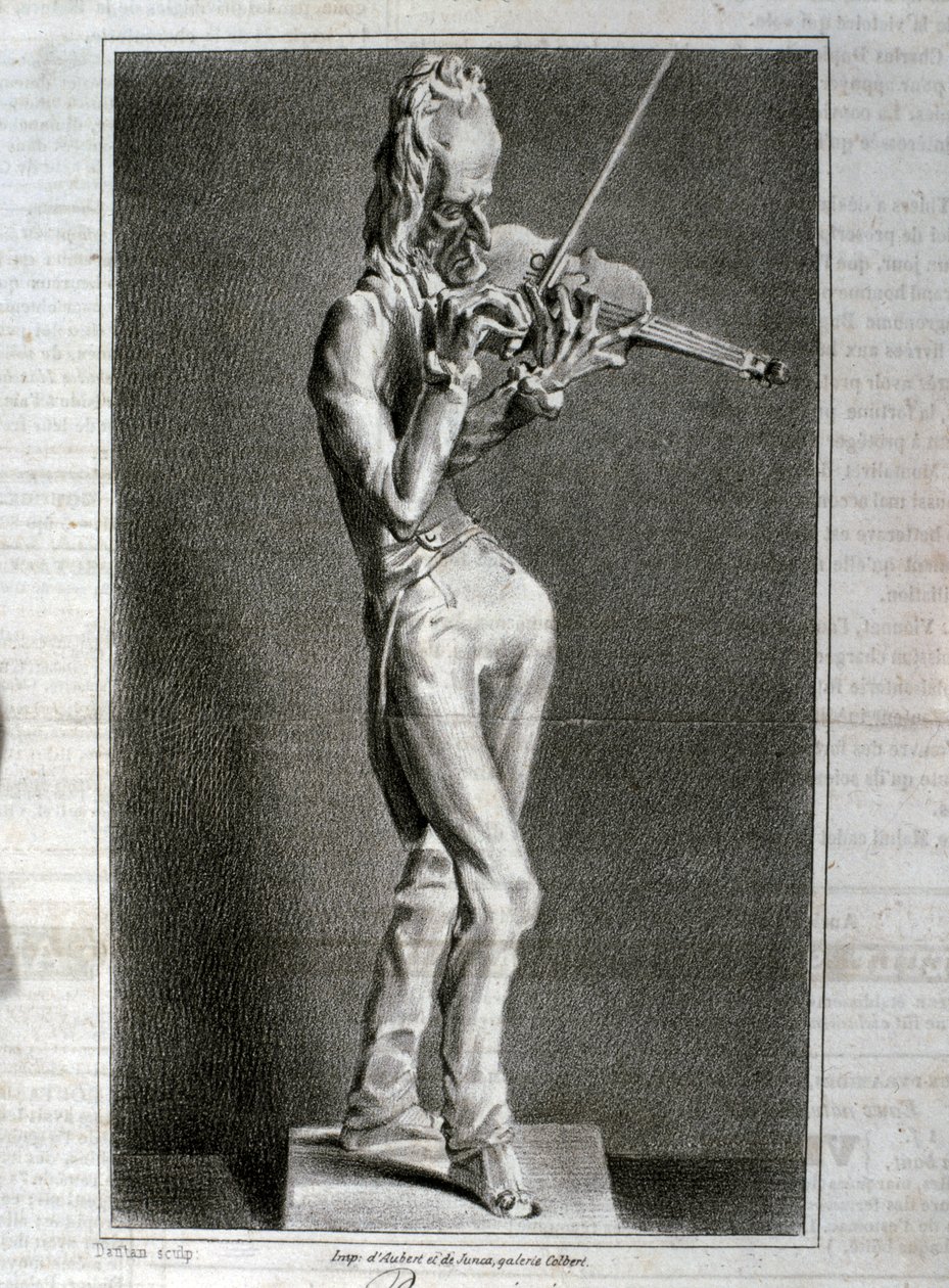 Portrait-Caricature of Niccolò Paganini by Artist Unknown