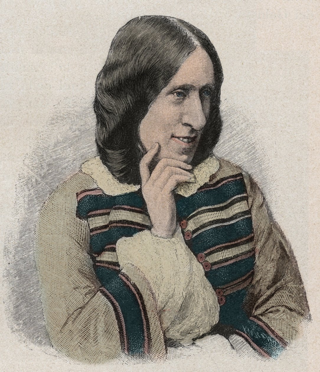 Portrait of George Eliot, Pseudonym of Mary Ann Evans, English Novelist by Artist Unknown