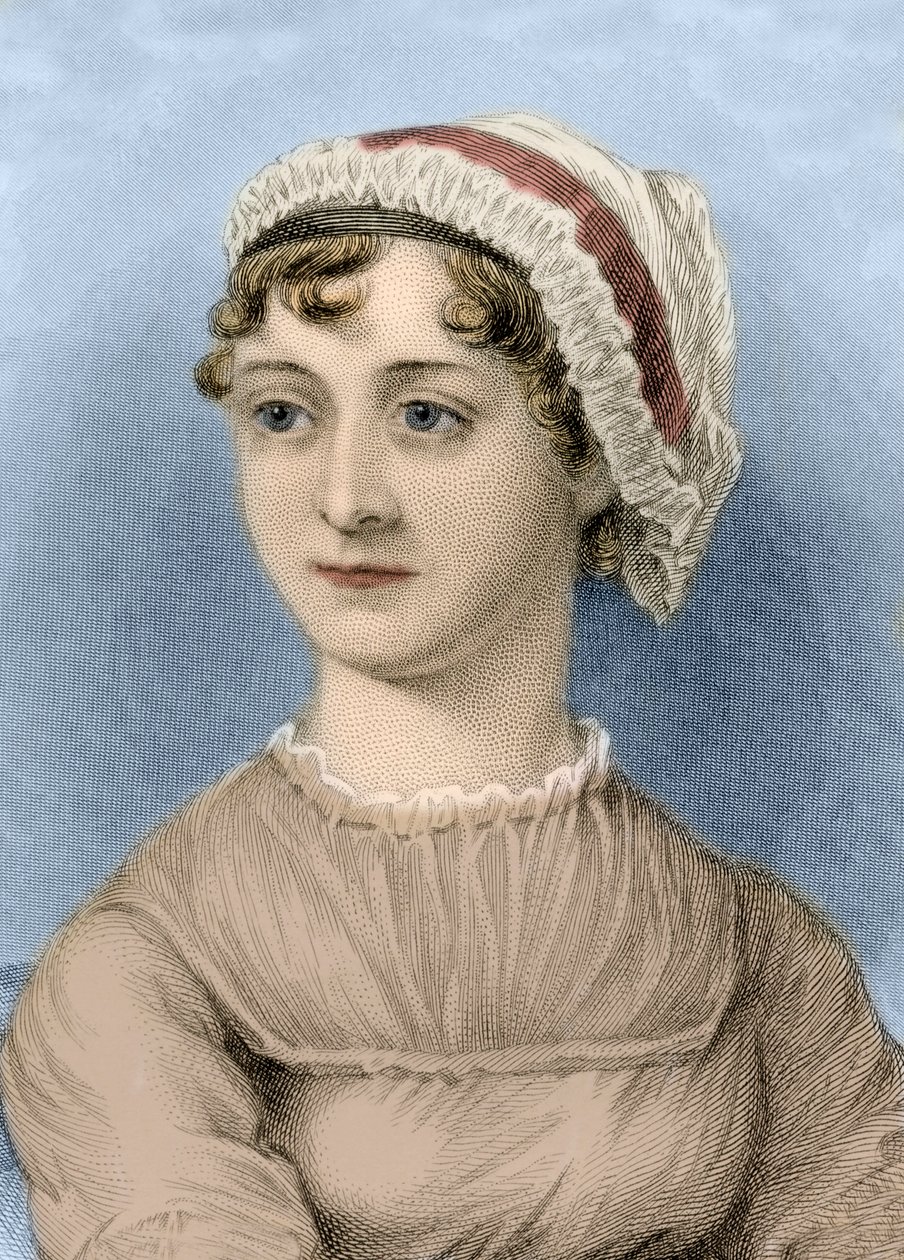Portrait of the English Writer Jane Austen by Artist Unknown