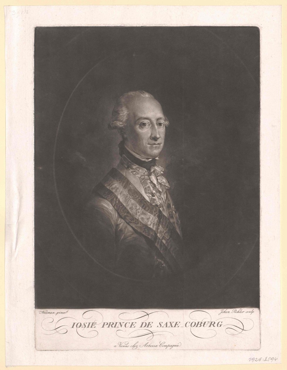 Prince Frederick Josias of Saxe-Coburg-Saalfeld by Artist Unknown