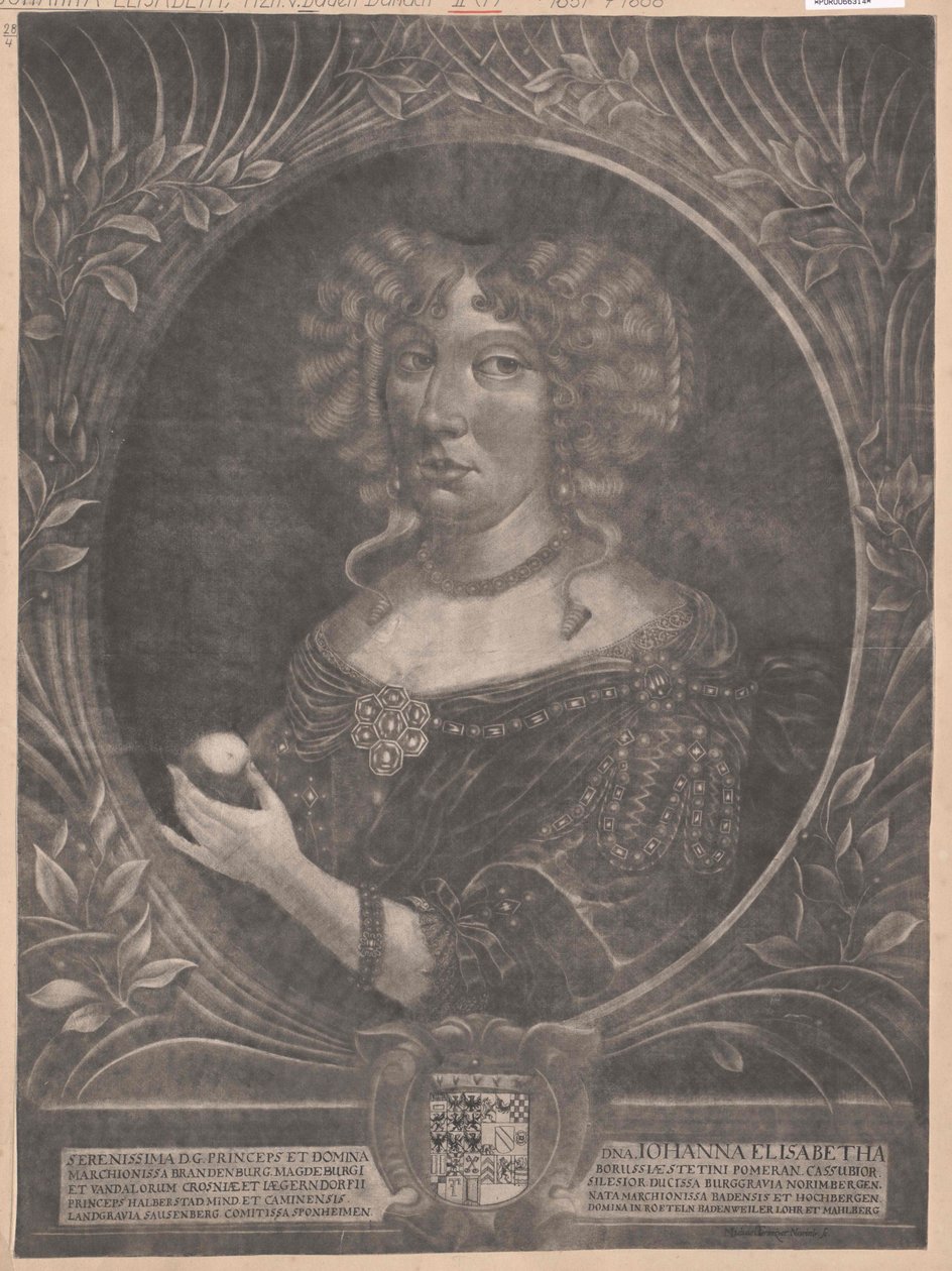 Princess of Baden-Durlach Johanna Elisabeth by Artist Unknown