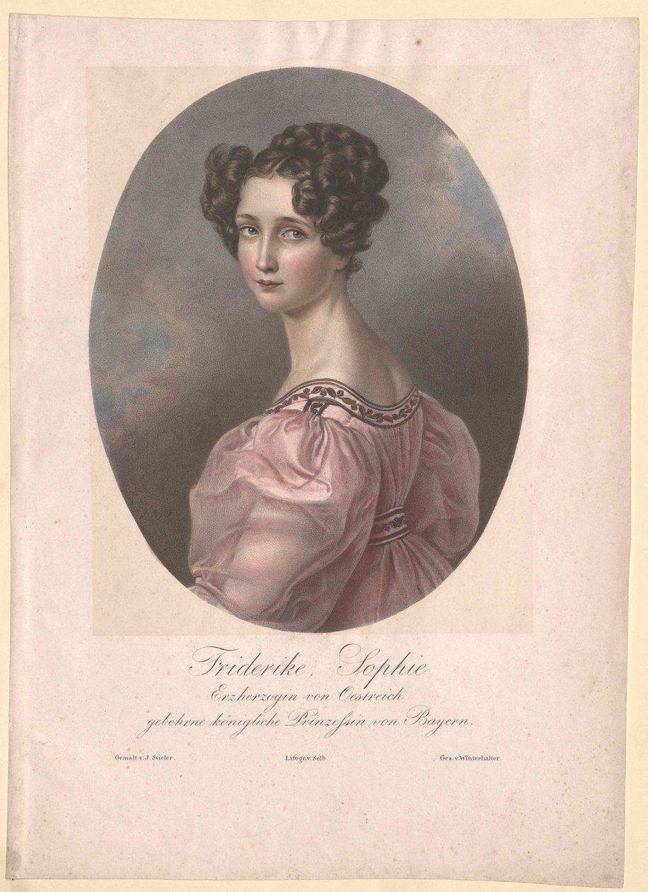 Princess Sophie of Bayern-Zweibrücken-Birkenfeld (print) by Artist Unknown