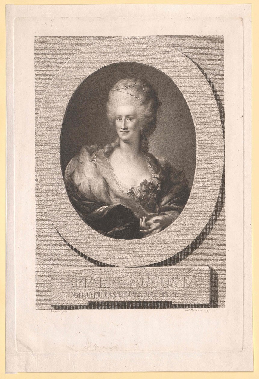 Princess Amalie Auguste of Pfalz-Zweibrücken-Birkenfeld by Artist Unknown