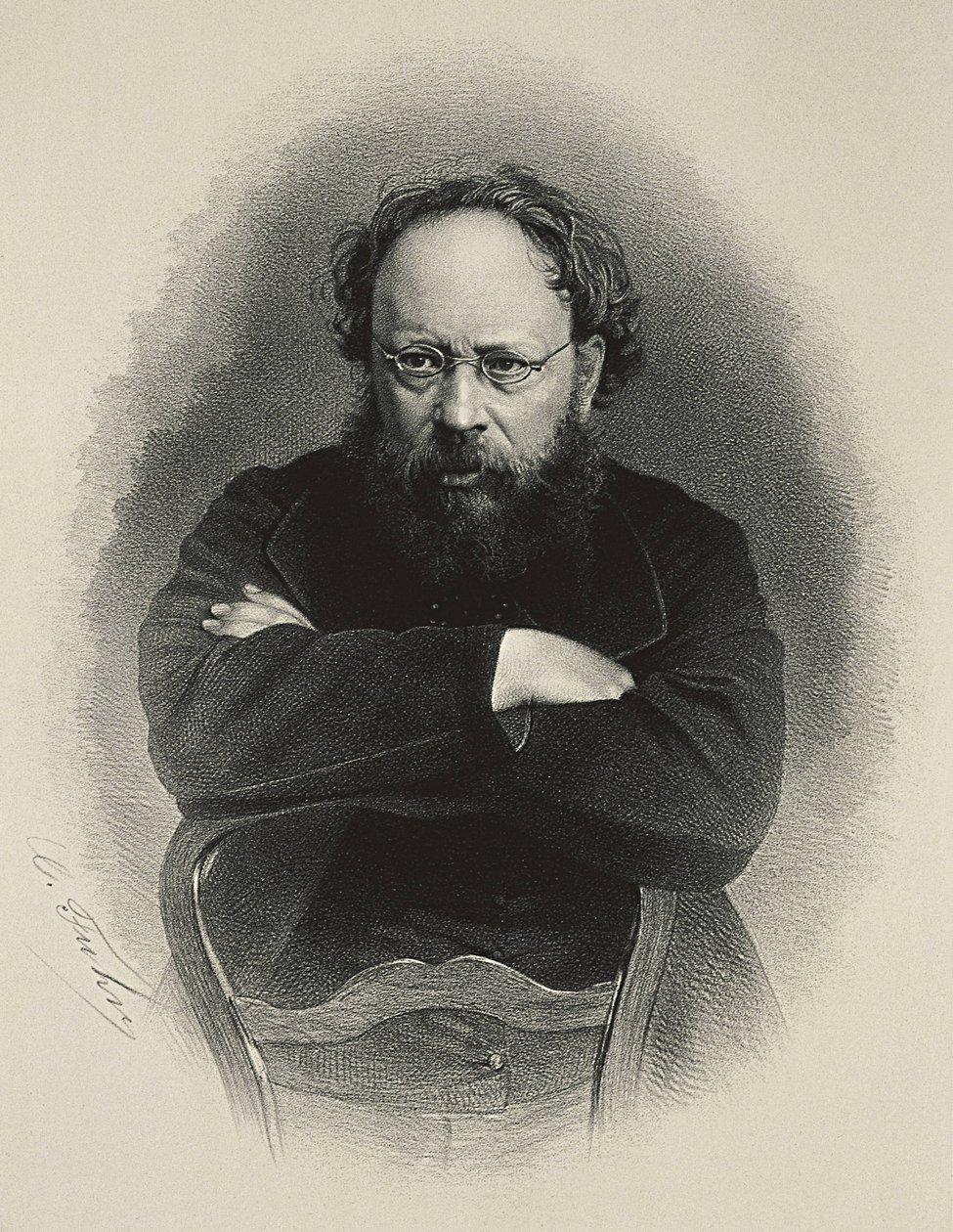 Pierre-Joseph Proudhon (1809-1865). French Socialist Theoretician and Economist by Artist Unknown