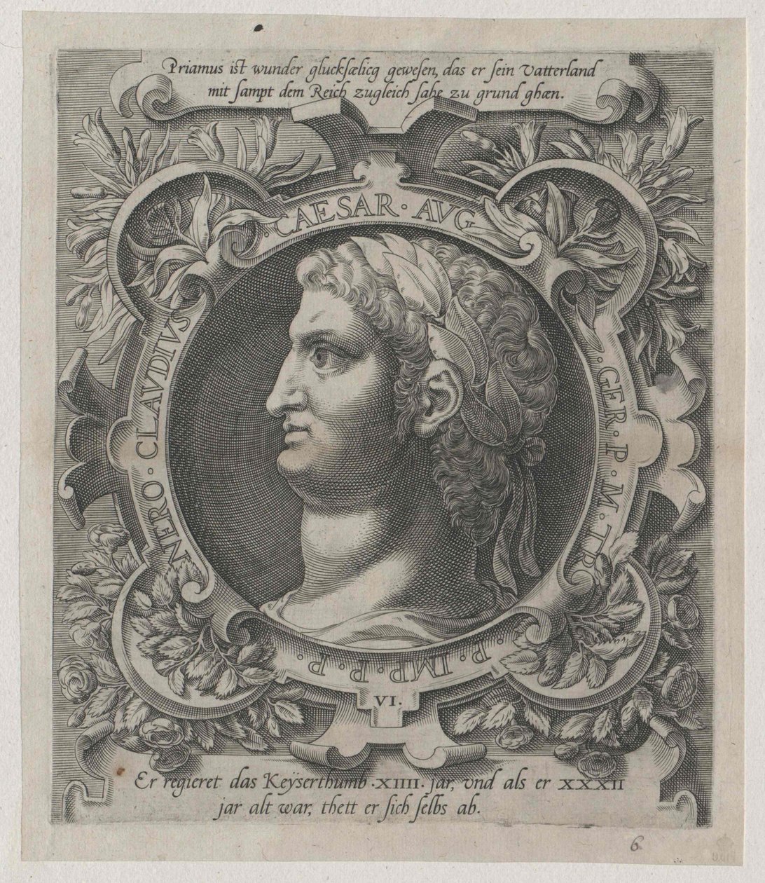 Roman Emperor Nero (print) by Artist Unknown