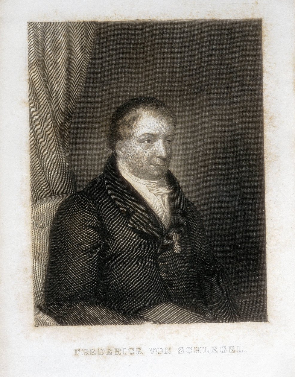 Friedrich von Schlegel (1772-1829). German poet, critic and scholar. Critical leader of German Romanticism (engraving) by Artist Unknown