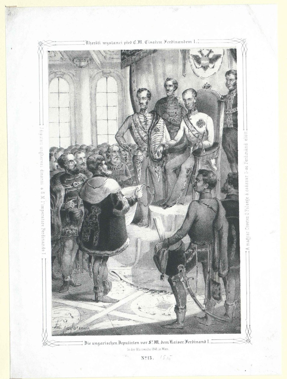 The Hungarian Deputies in Front of His Majesty Emperor Ferdinand I in March 1848 by Artist Unknown