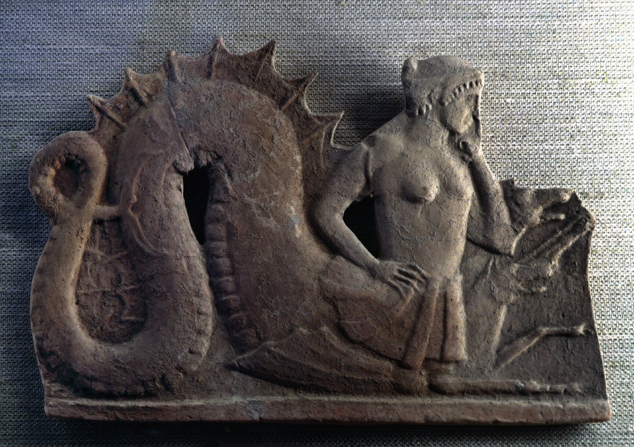 The fabulous monster Scylla, who together with Charybdis, kept the Strait of Messina by Artist Unknown