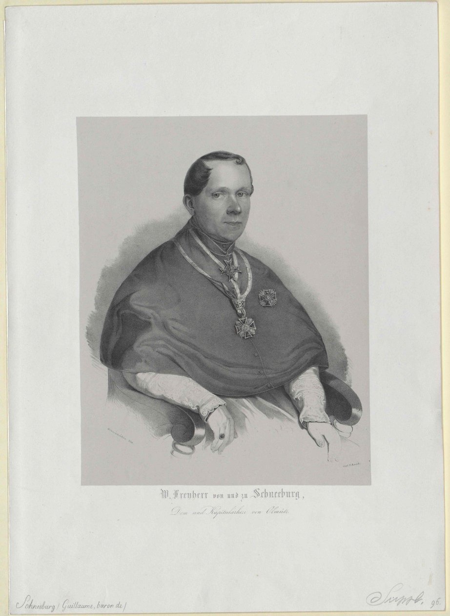 Wilhelm Baron Schneeburg to Salthaus and Disk by Artist Unknown