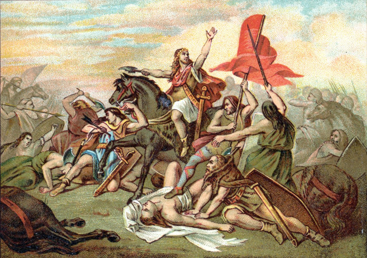Battle of Tolbiac (conversion of Clovis) by Ary (after) Scheffer