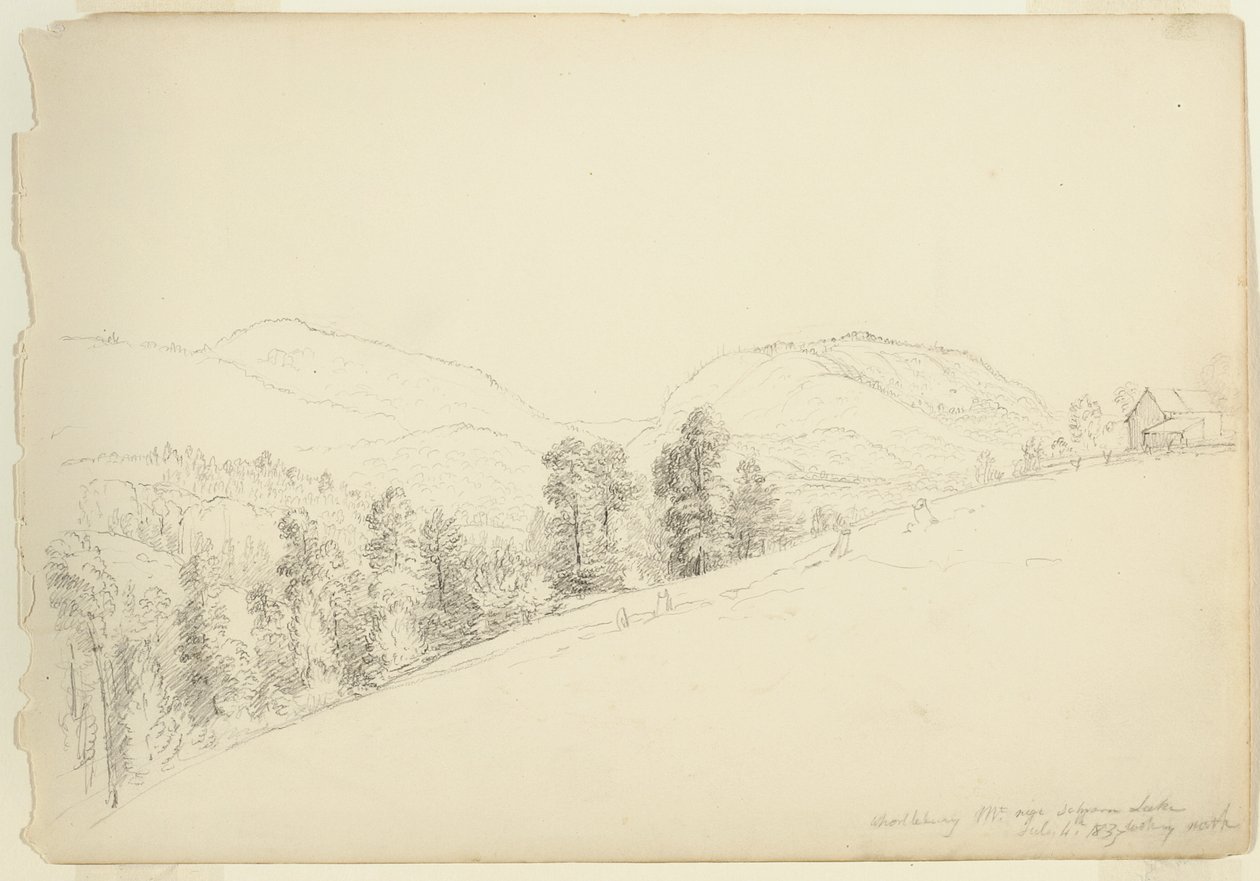 Whorllebury Mountain near Schroon Lake, New York, 1837 by Asher Brown Durand