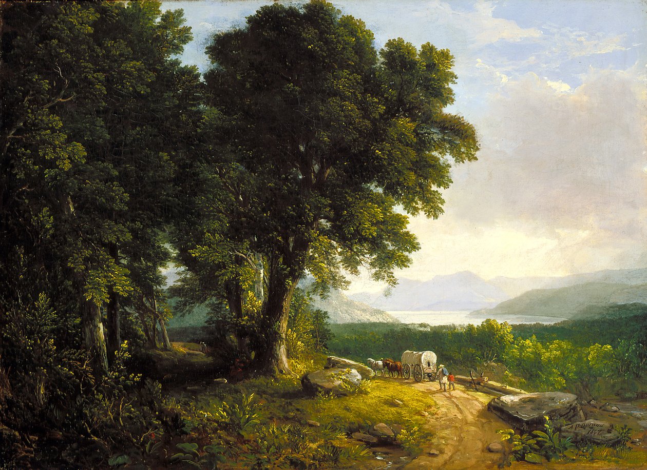 Landscape With Covered Wagon by Asher Brown Durand