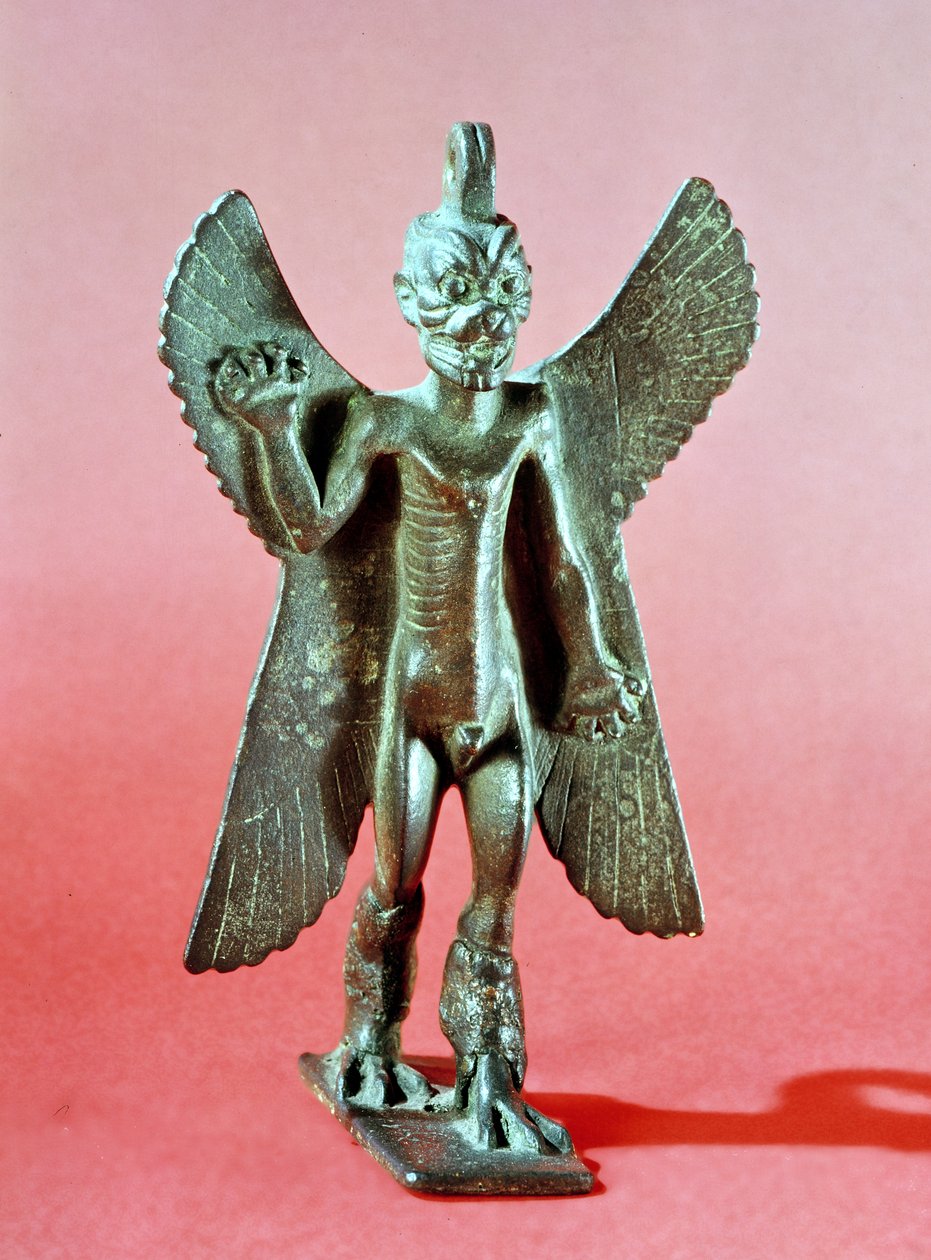 Statuette of Pazuzu, an Assyrian wind demon by Assyrian