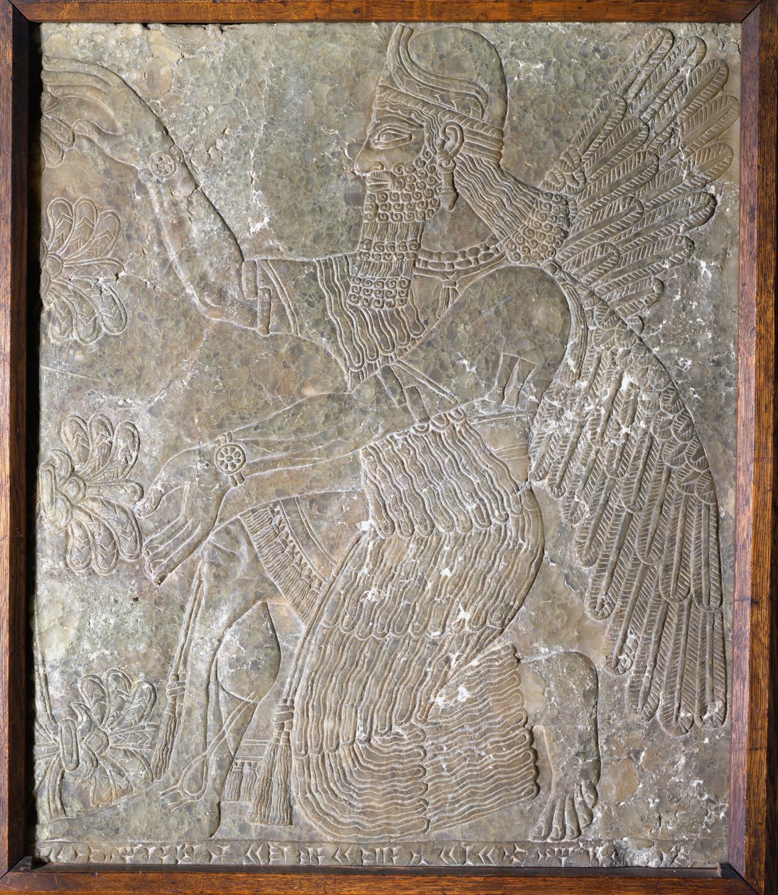 Stone Slab Depicting King Ashurbanipal I (668-626 BC) by Assyrian