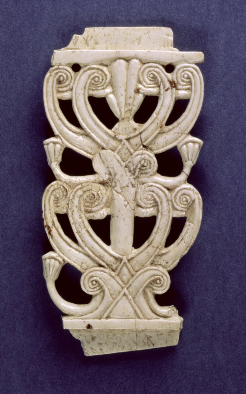 Palmette fragment from Fort Shalmaneser, Nimrud, 8th century BC by Assyrian School