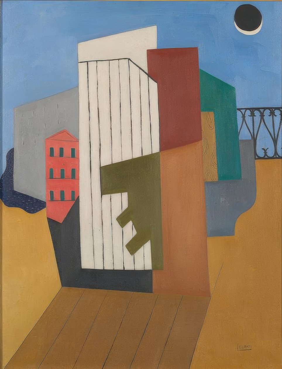 Geometric Shapes, Balustrade and Sun by Atanasio Soldati