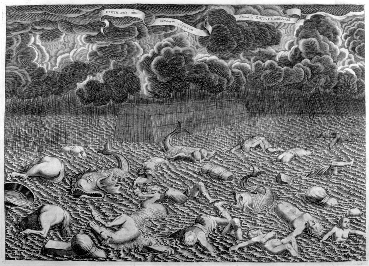 Scene of the Deluge, 1675 by Athanasius Kircher