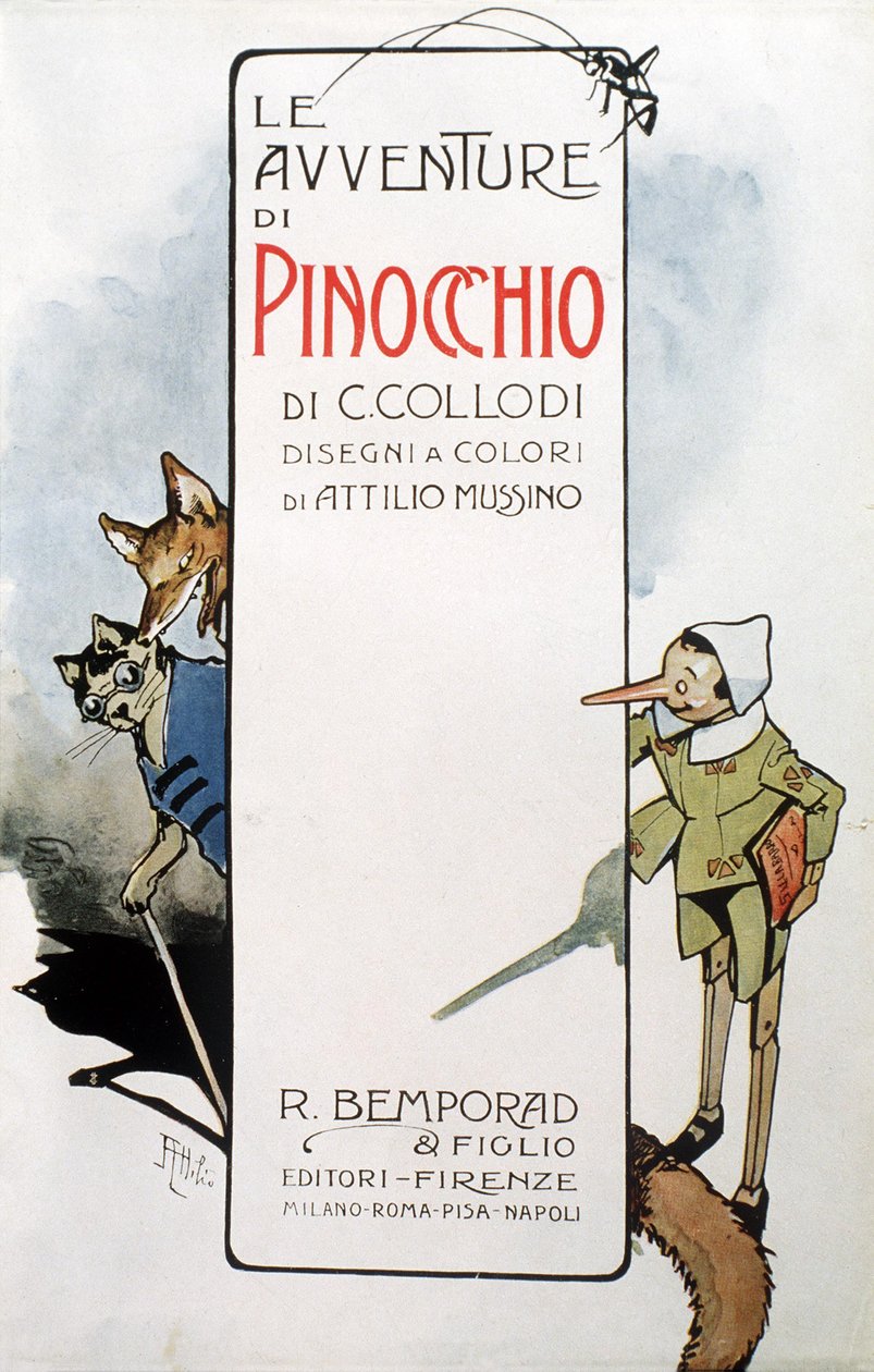 The Adventures of Pinocchio (Frontispiece) by Attilio Mussino