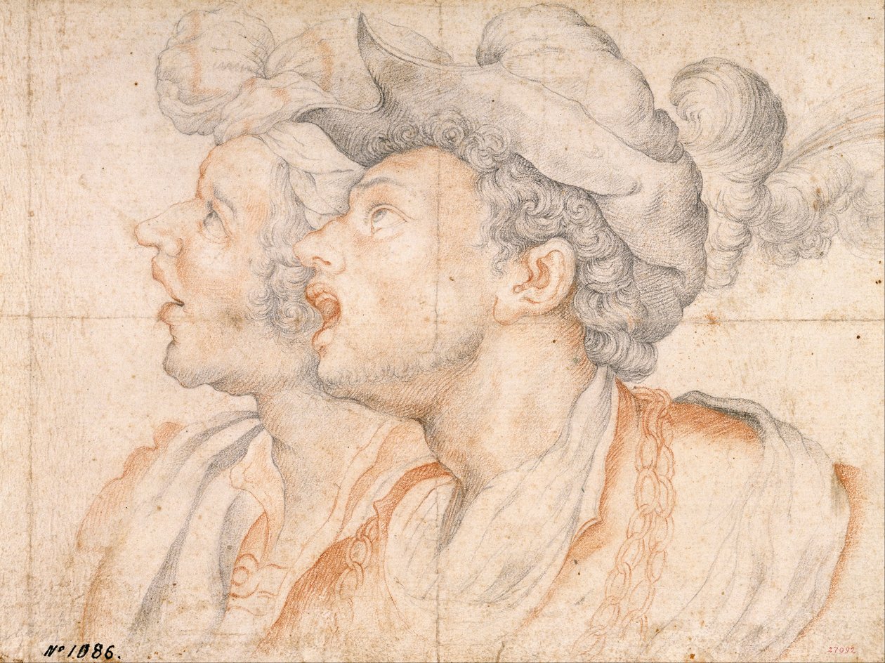 Two Youths Heads by Camillo Procaccini
