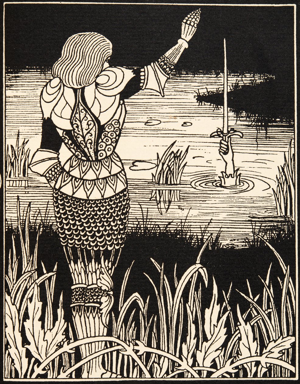 How Sir Bedivere Cast the Sword Excalibur into the Water by Aubrey Beardsley
