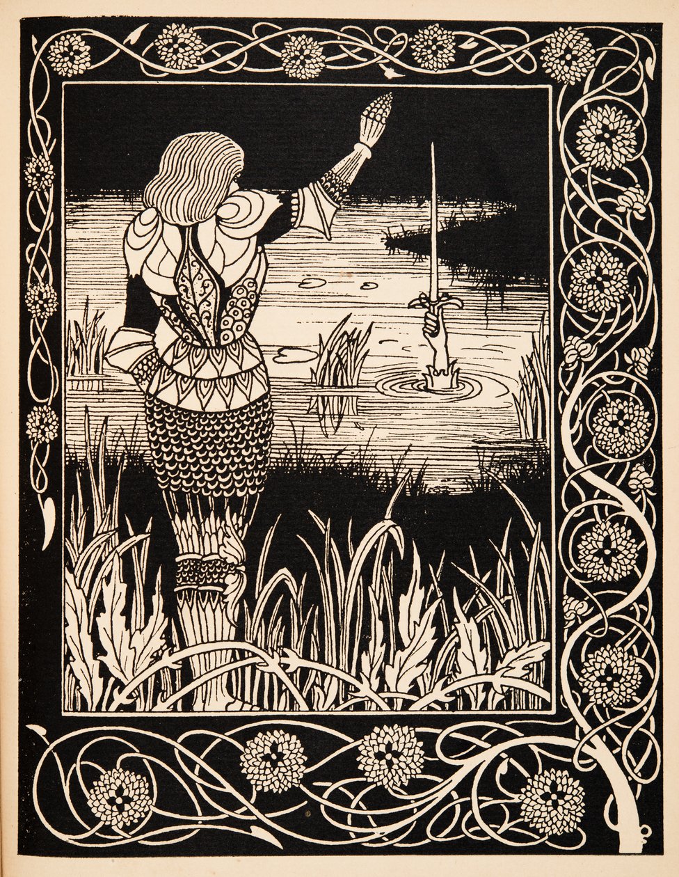 How Sir Bedivere Cast the Sword Excalibur into the Water by Aubrey Beardsley