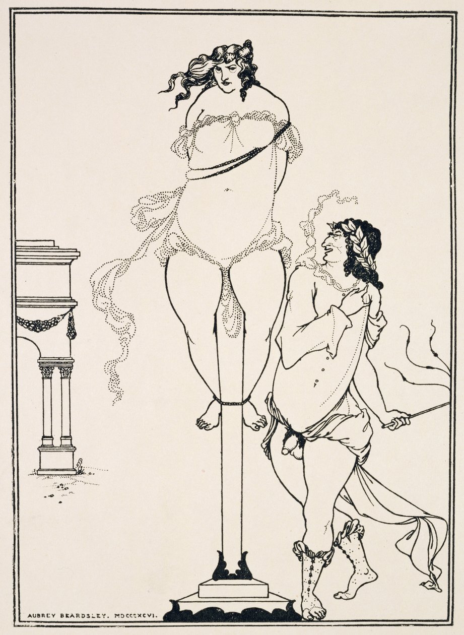 Juvenal Scourging Woman by Aubrey Beardsley