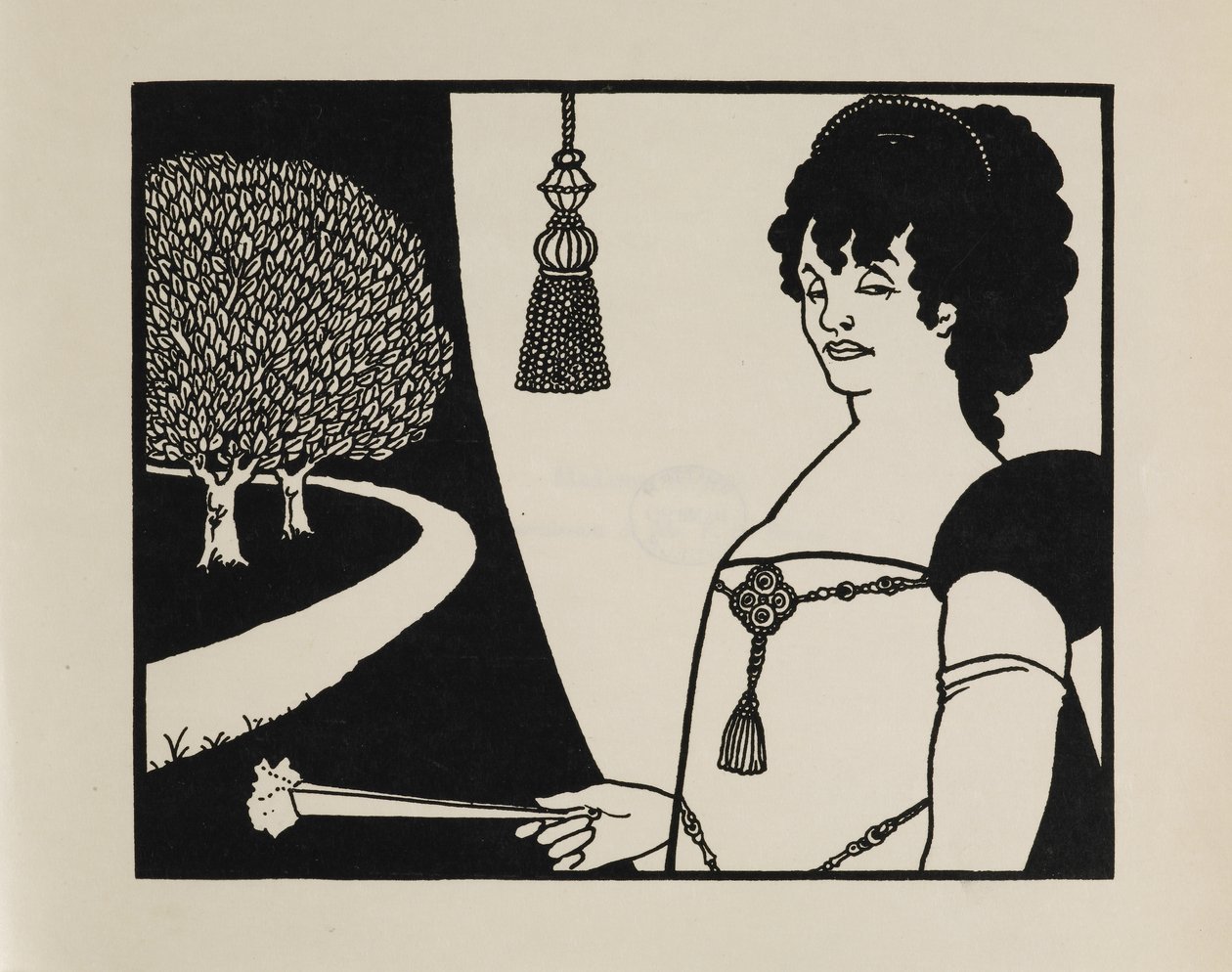 Madame Rejane, from a Book of Fifty Drawings by Aubrey Beardsley
