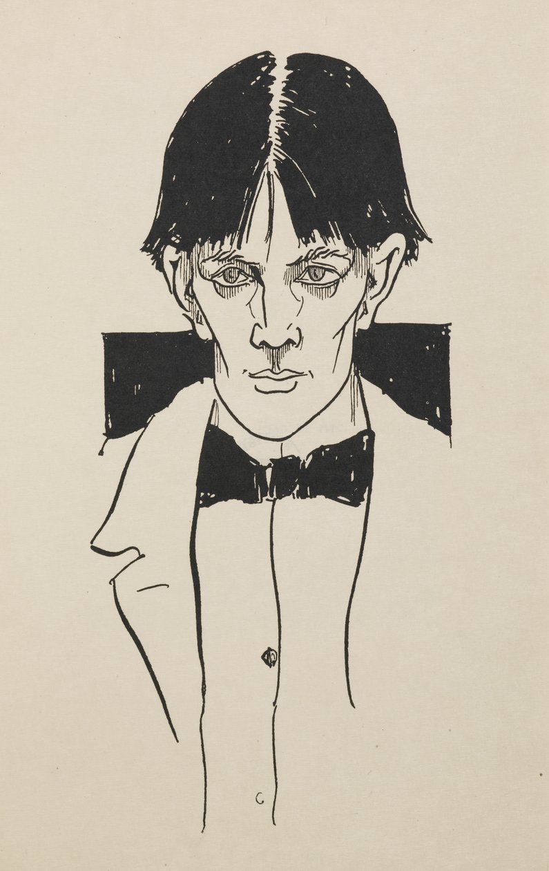 Portrait from a book of fifty drawings by Aubrey Beardsley
