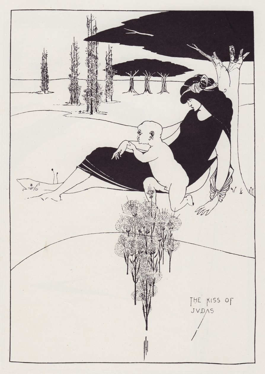 The Kiss of Judas, 1893 by Aubrey Beardsley