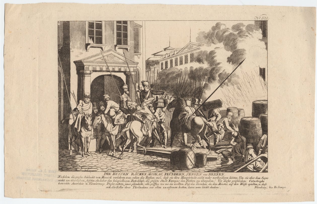 Evacuation of Moscow by the Russians by August Friedrich Andreas Campe
