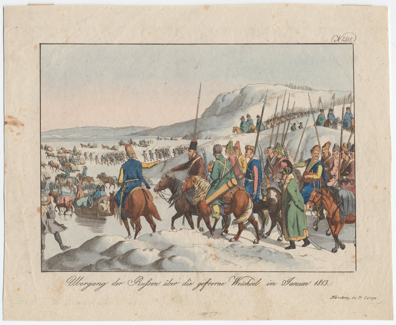 The Russian Army Crosses the Vistula in January 1813 by August Friedrich Andreas Campe