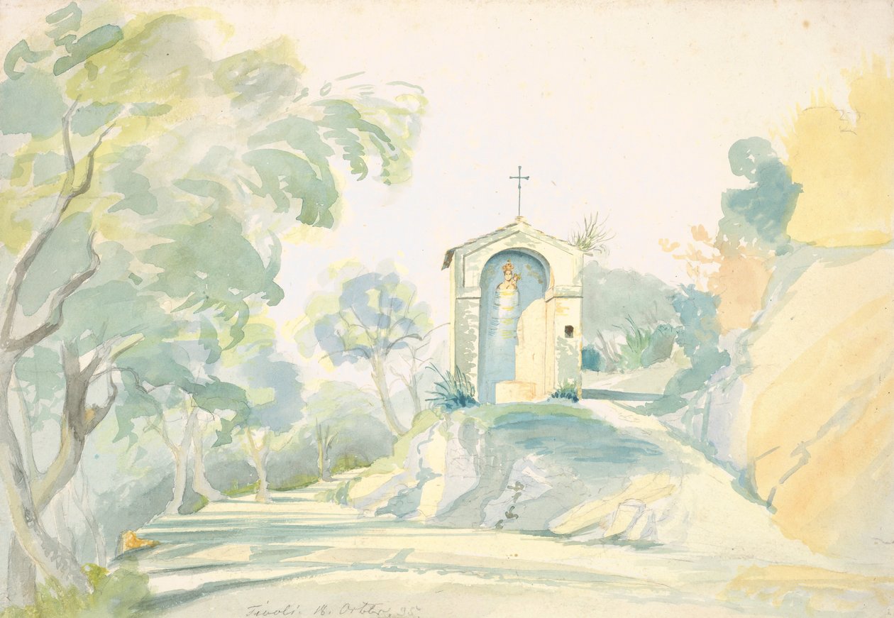 A Roadside Chapel near Tivoli, 1835 by August Georg Friedrich Lucas