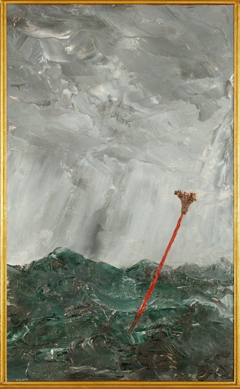 Stormy Sea. Red Stick by August Johan Strindberg