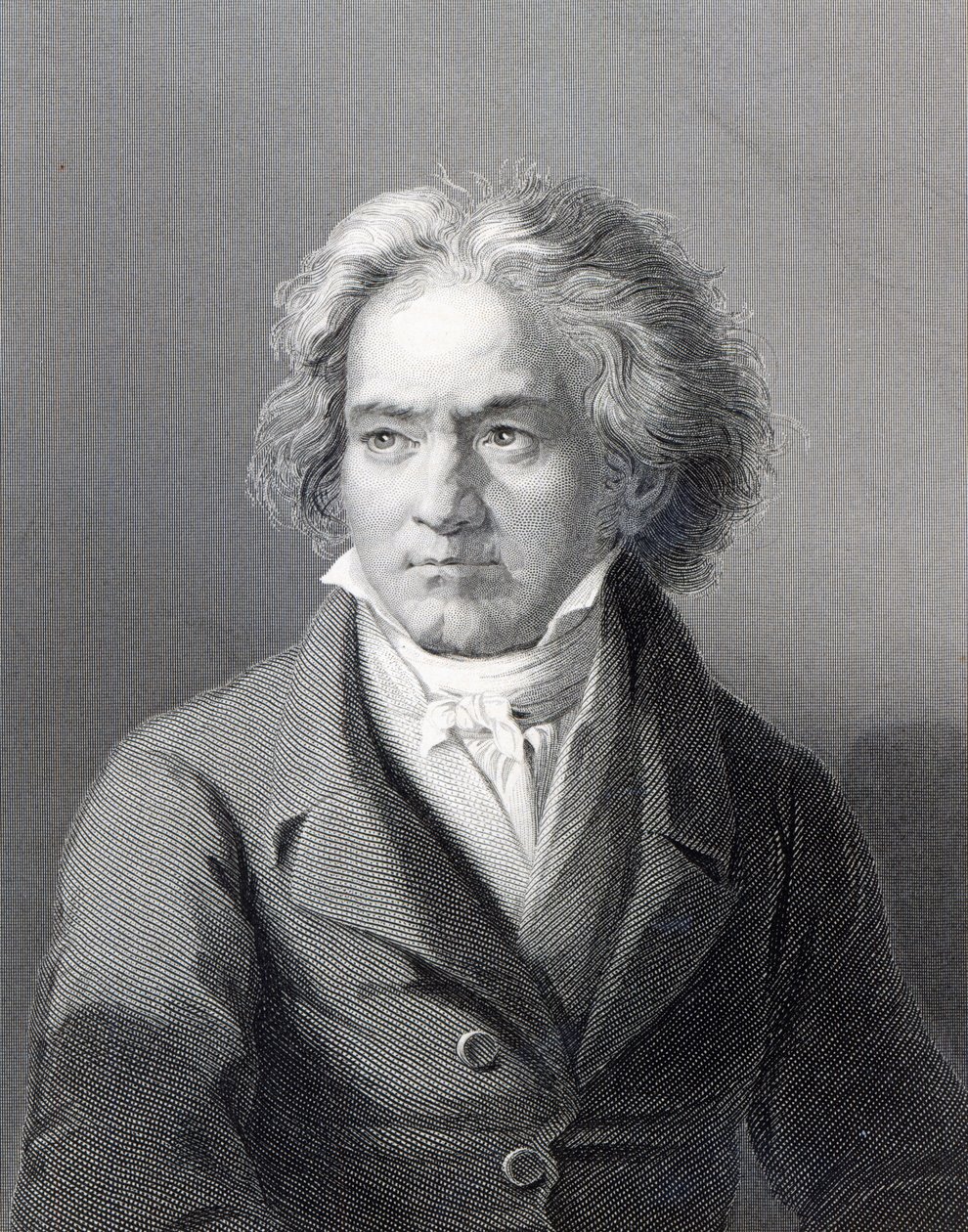 Ludwig van Beethoven, engraved by William Holl the Younger by August Karl Friedrich von Kloeber