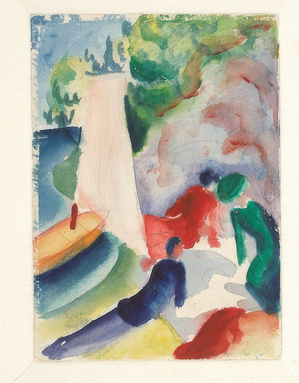Picnic on the Beach (Picnic after Sailing) by August Macke