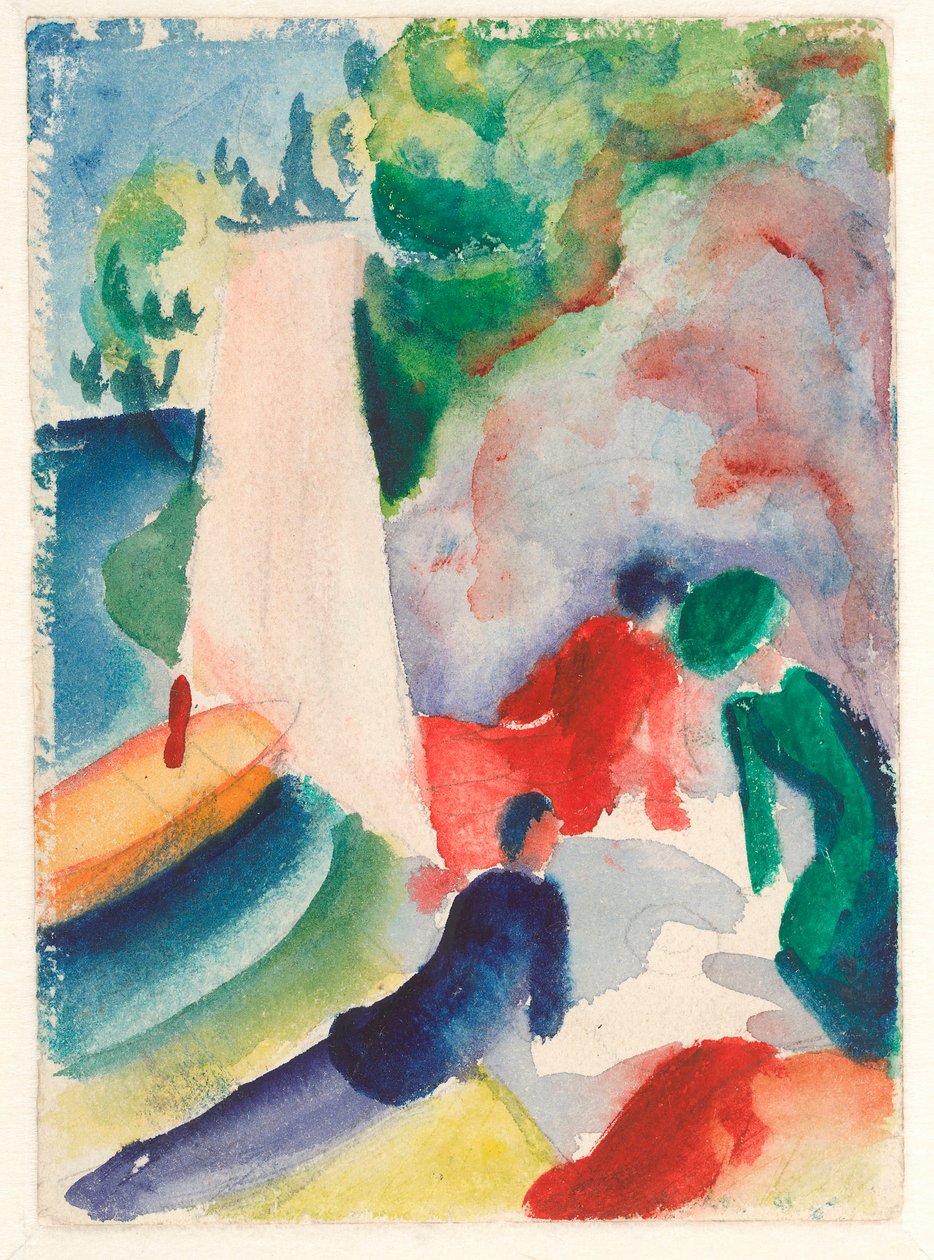 Pique-nique apres la voile by August Macke