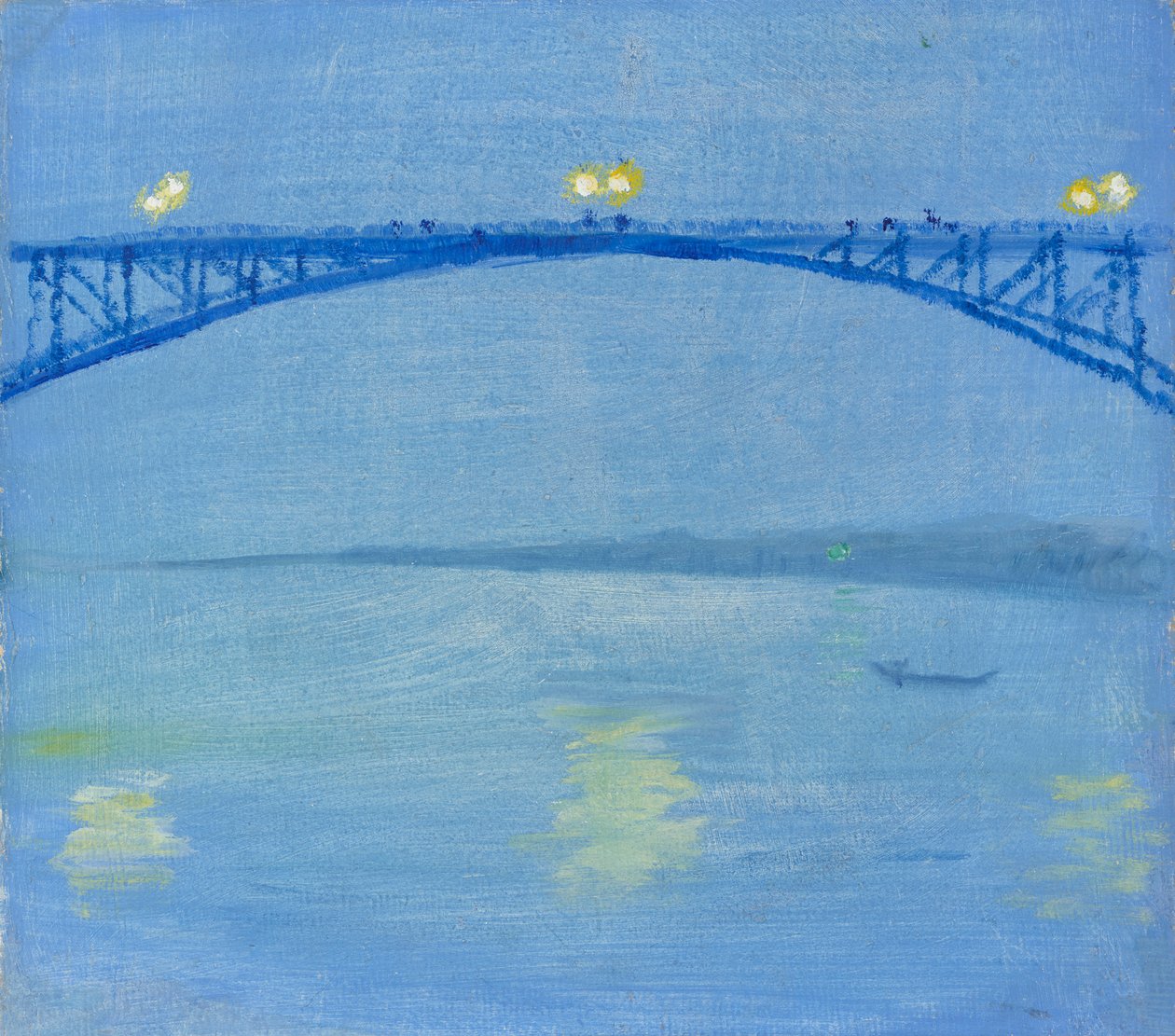 Rhine Bridge in the Evening by August Macke