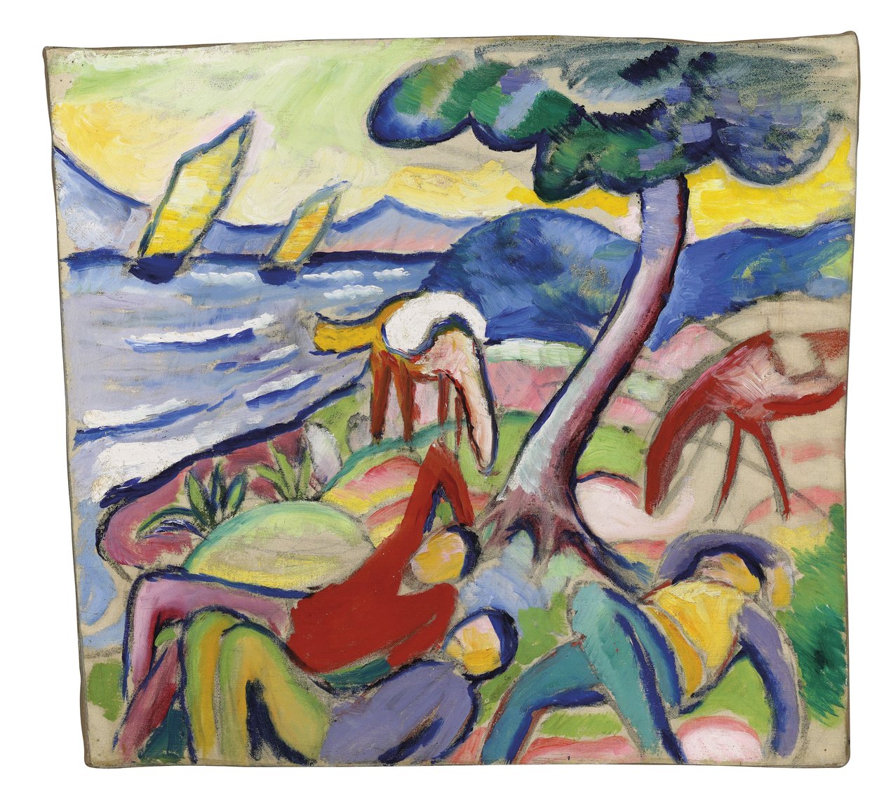 Sleeping Riders by August Macke