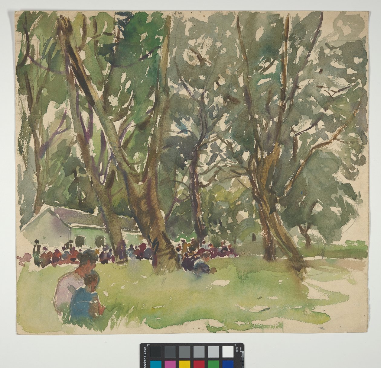 Prater Meadows with Resting Excursionists by August Rieger