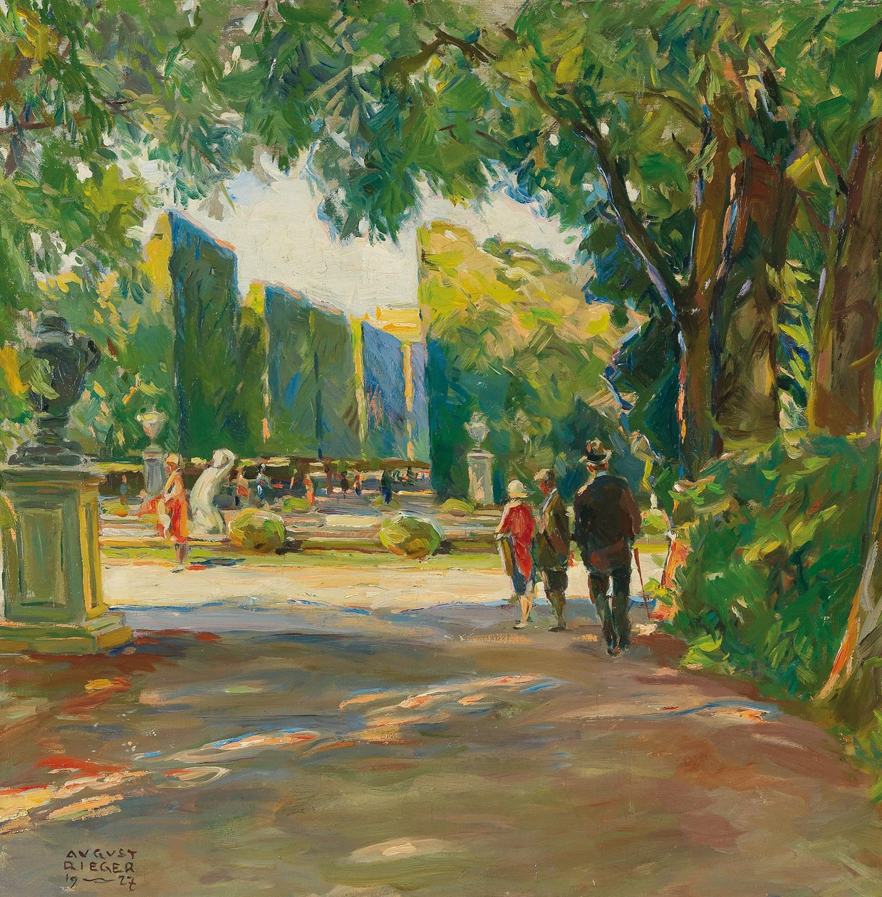 In the Park of Schönbrunn Palace by August Rieger
