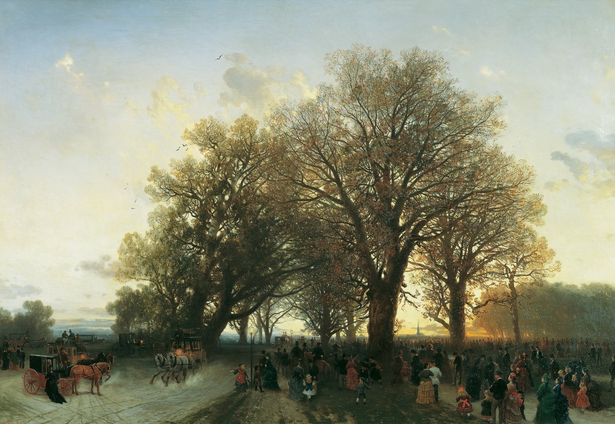 On the Way Home from the World Exhibition in the Vienna Prater 1873 by August Schaeffer von Wienwald
