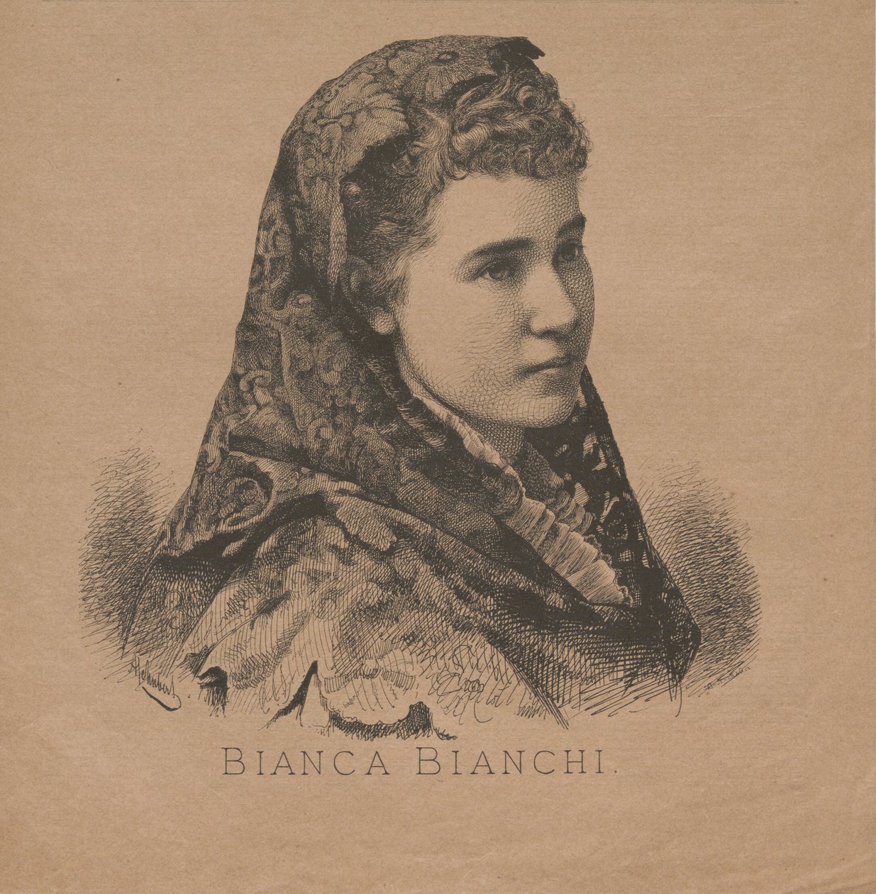 Portrait of the Opera Singer Bianca Bianchi by August Schubert