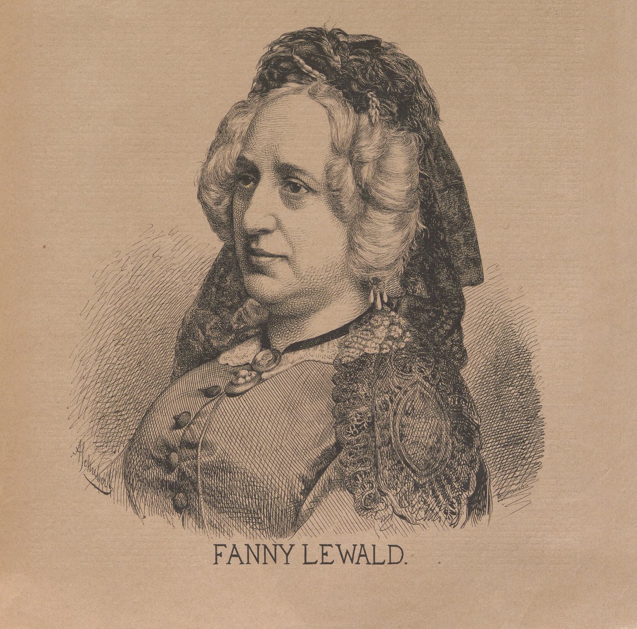 Writer Fanny Lewald by August Schubert